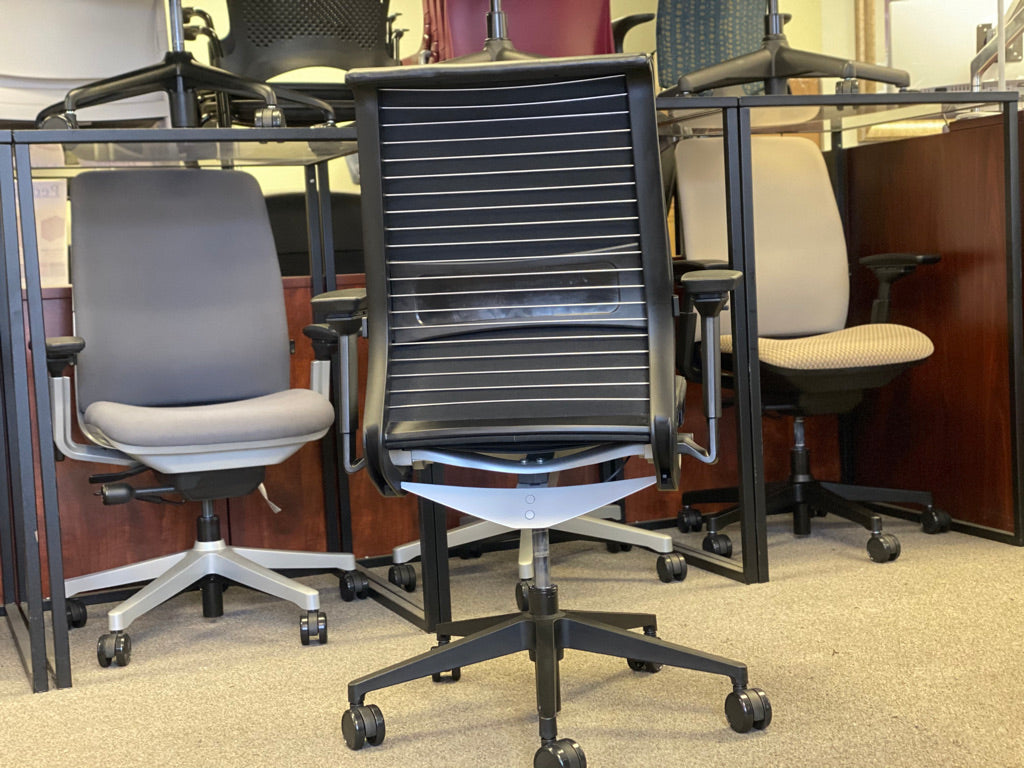 Steelcase - Think Chair with 4D Arms - Fully Upholstered in Leather