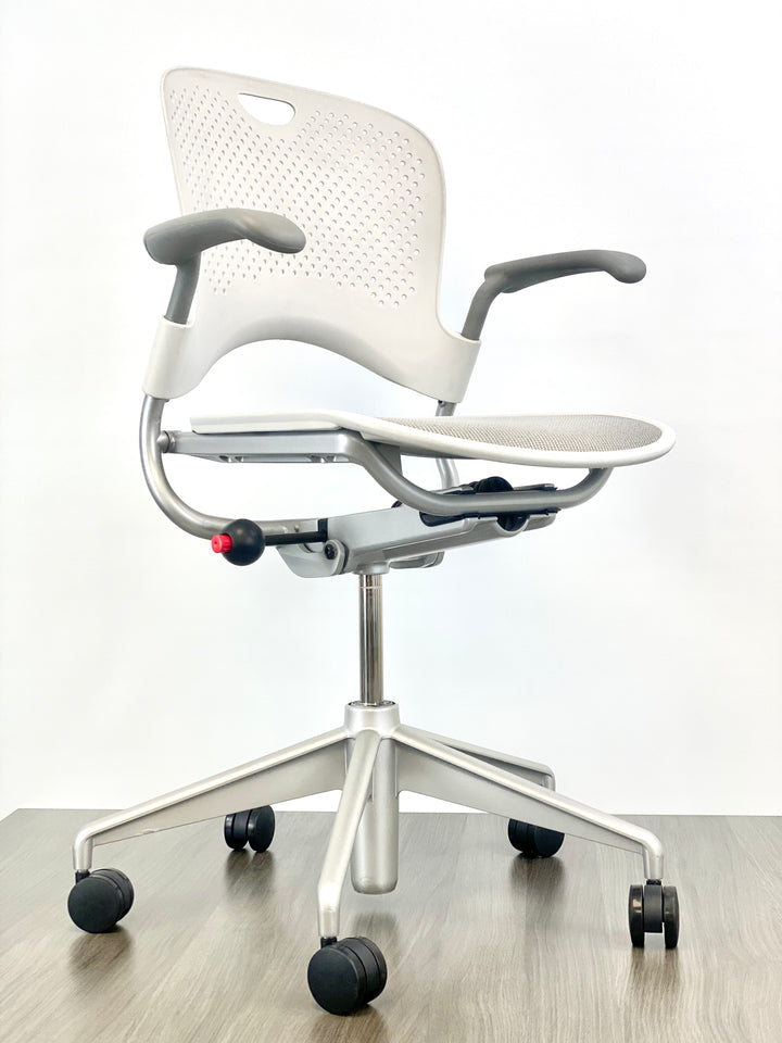 Herman Miller - Caper Task Chair - White on Grey - w/ FLEXNET Seat - Brand New Open Box