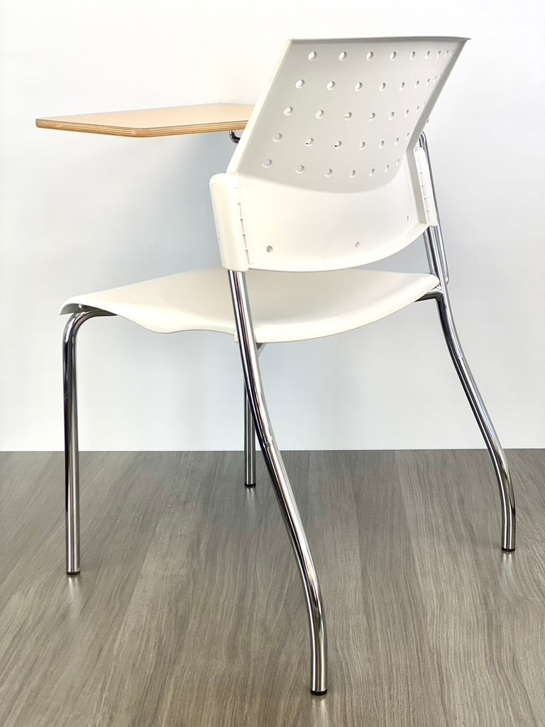 Global Furniture Group - Sonic - Armless Chair with Right Tablet, Polypropylene Seat &amp; Back, Wall Saver Frame (6508TRWS) - List Price: $643