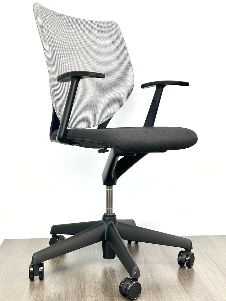 Keilhauer Simple Chair - Black on Light Grey - Fully Featured - Brand New Open Box