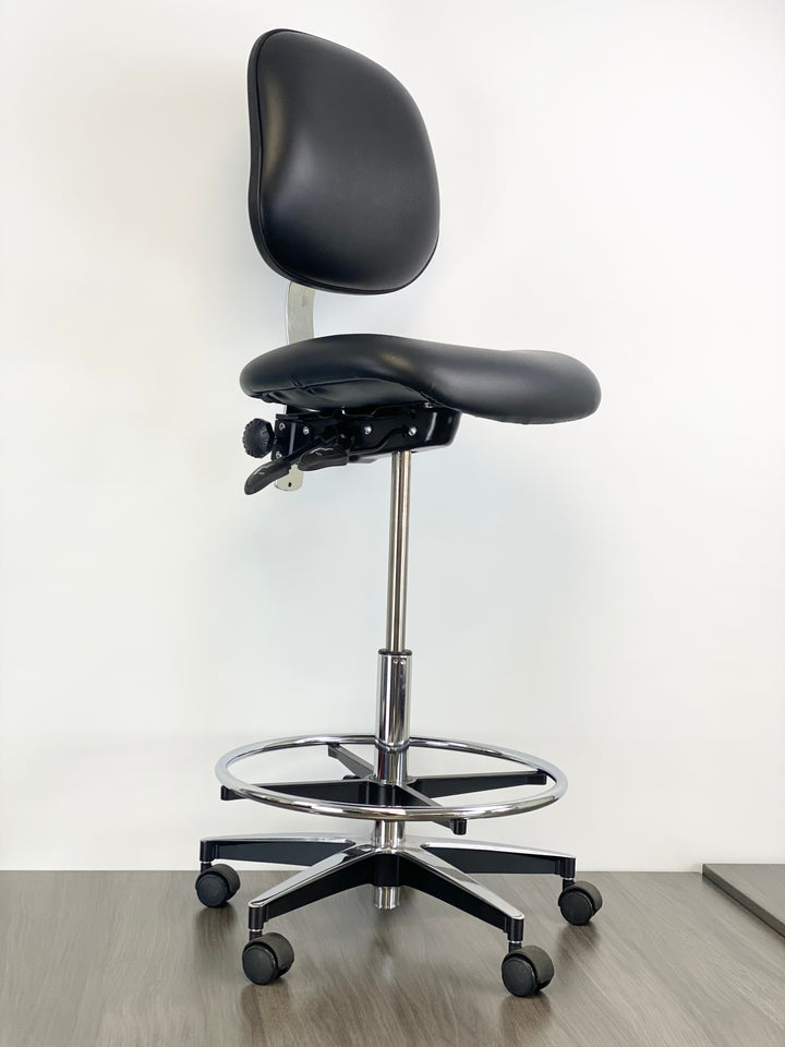 BIOFIT Ergonomic Vinyl Task Stool - Brand New - Antimicrobial Clean Room Lab Stool