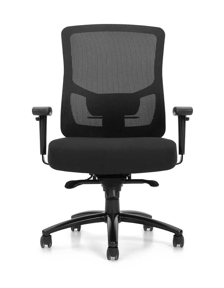 Mesh Back Heavy Duty Synchro-Tilter (350-pound capacity) - JD10703B-Work and Task Chair