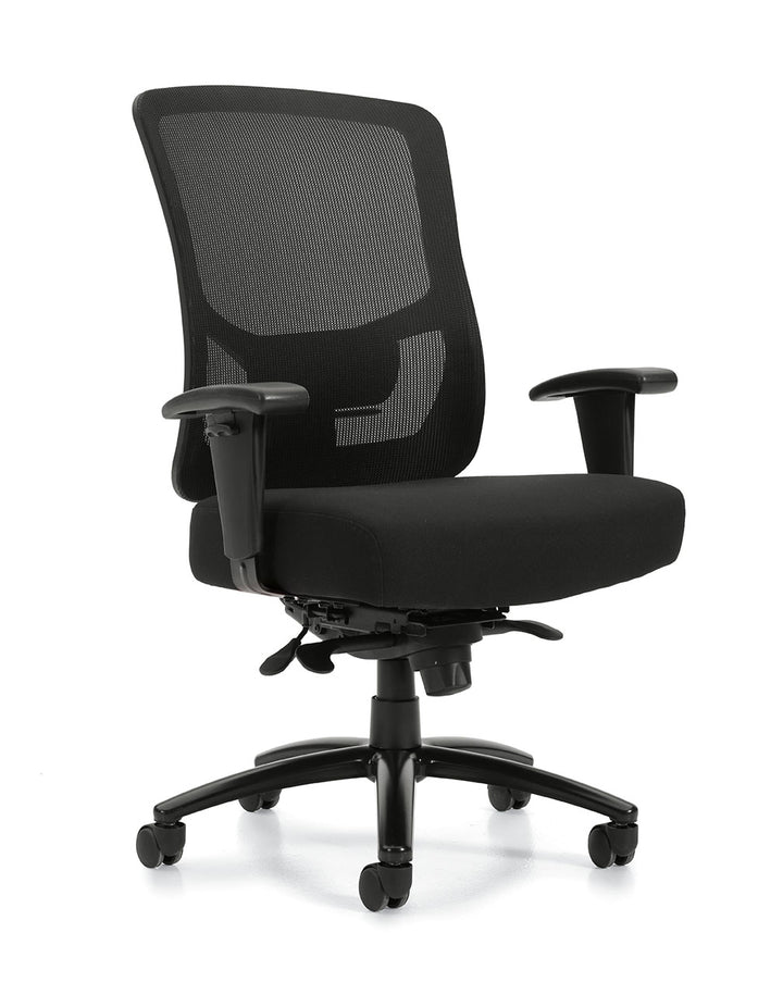 Mesh Back Heavy Duty Synchro-Tilter (350-pound capacity) - JD10703B-Work and Task Chair