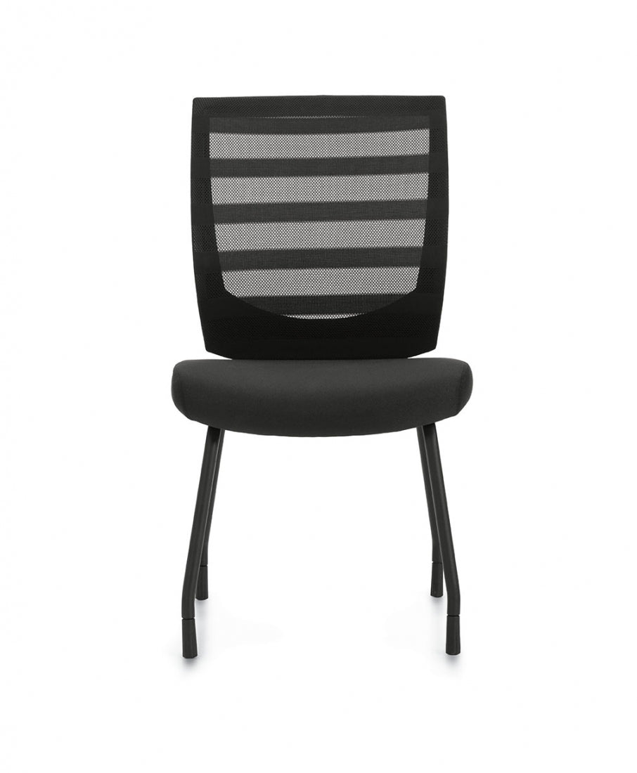 Low Back Mesh Back Guest Chair on Glides- JD10706B-Guest and Stack Chair