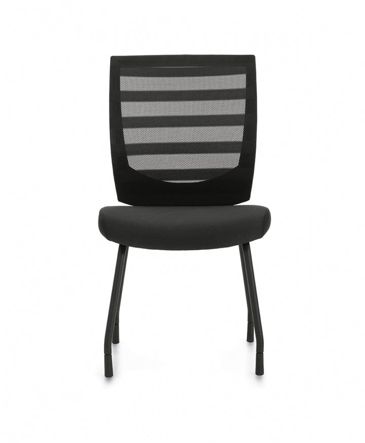 Low Back Mesh Back Guest Chair on Glides- JD10706B-Guest and Stack Chair
