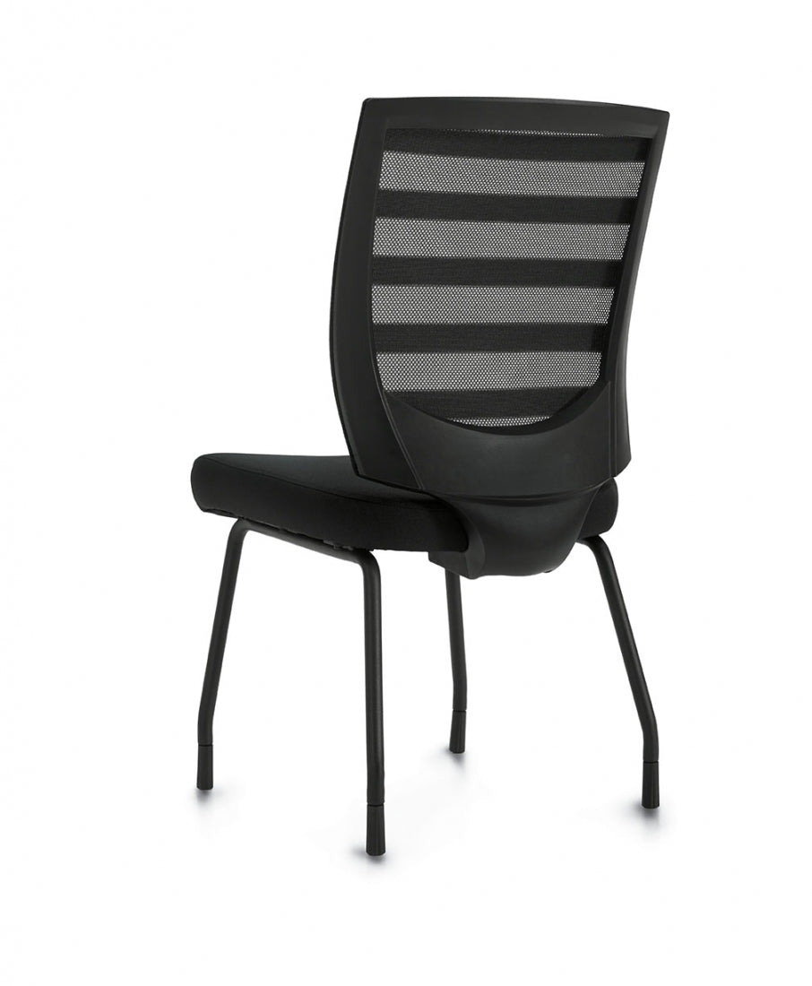 Low Back Mesh Back Guest Chair on Glides- JD10706B-Guest and Stack Chair