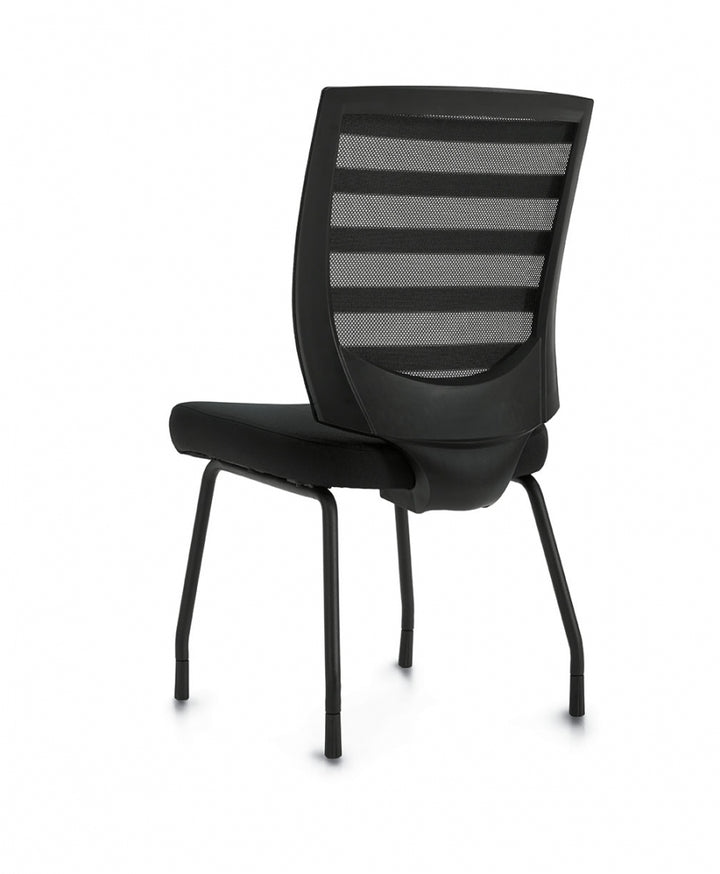 Low Back Mesh Back Guest Chair on Glides- JD10706B-Guest and Stack Chair