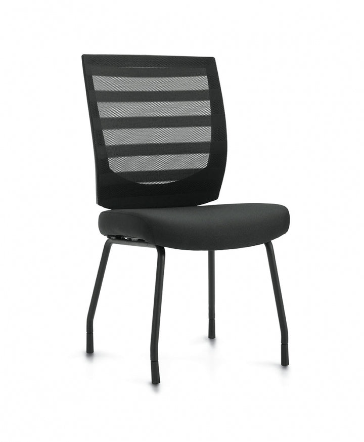 Low Back Mesh Back Guest Chair on Glides- JD10706B-Guest and Stack Chair
