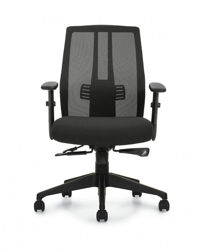 Mesh Back Synchro-Tilting Chair - JD10707B-Work and Task Chair