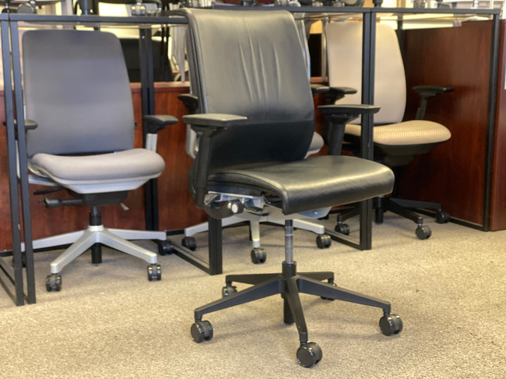 Steelcase - Think Chair with 4D Arms - Fully Upholstered in Leather