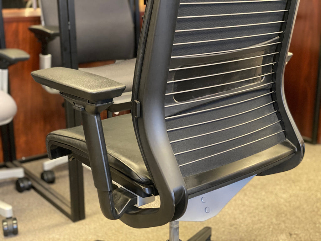 Steelcase - Think Chair with 4D Arms - Fully Upholstered in Leather