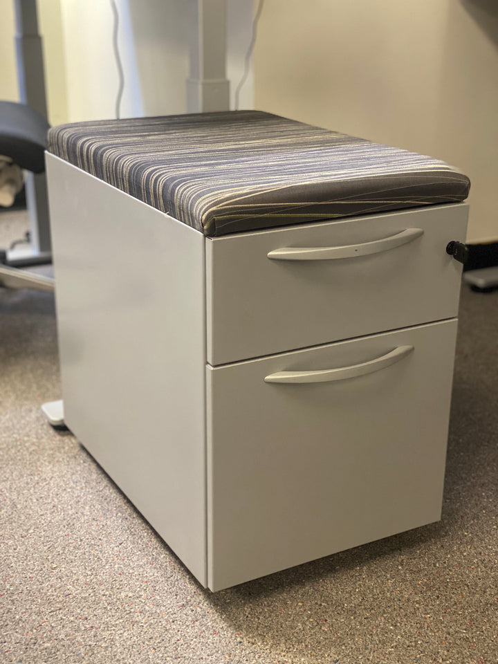 Kimball - Mobile Pedestal - Drawer &amp; File w/ Cushion Top - Pre-Owned