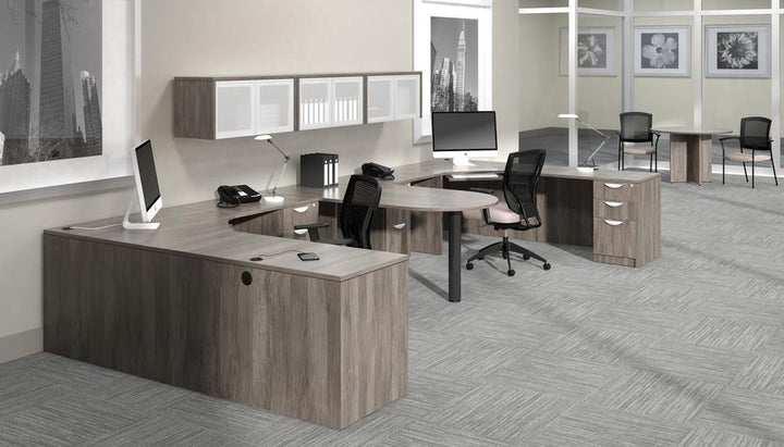 Silver Doors with Frosted Glass-Office Furniture