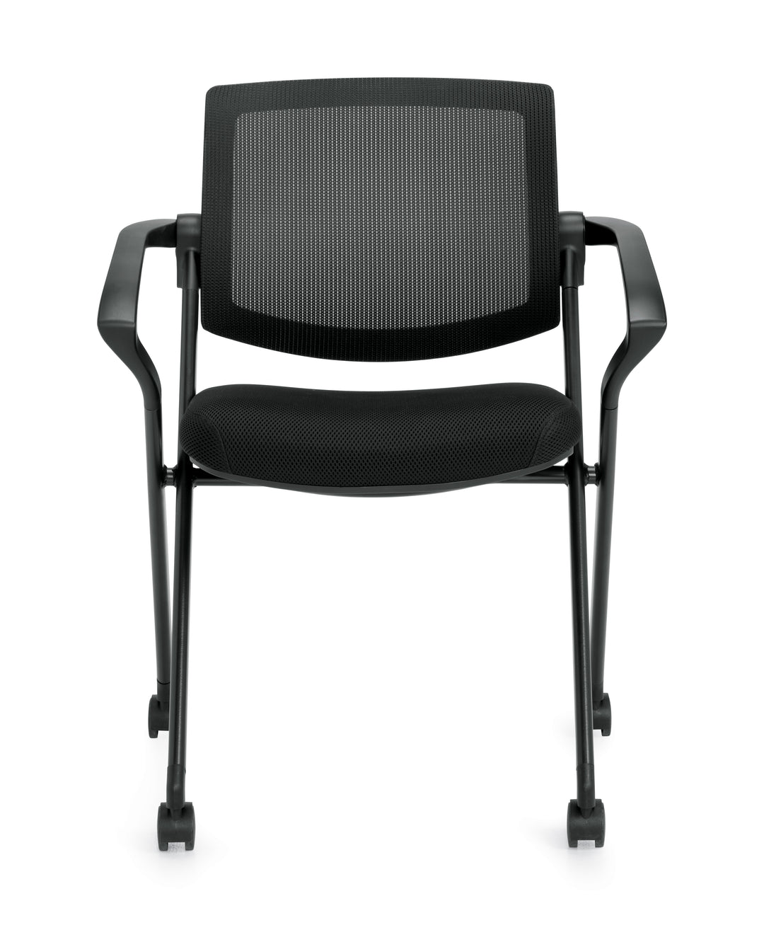 Mesh Back Flip Seat Nesting Chair - JD11340B-Guest and Stack Chair