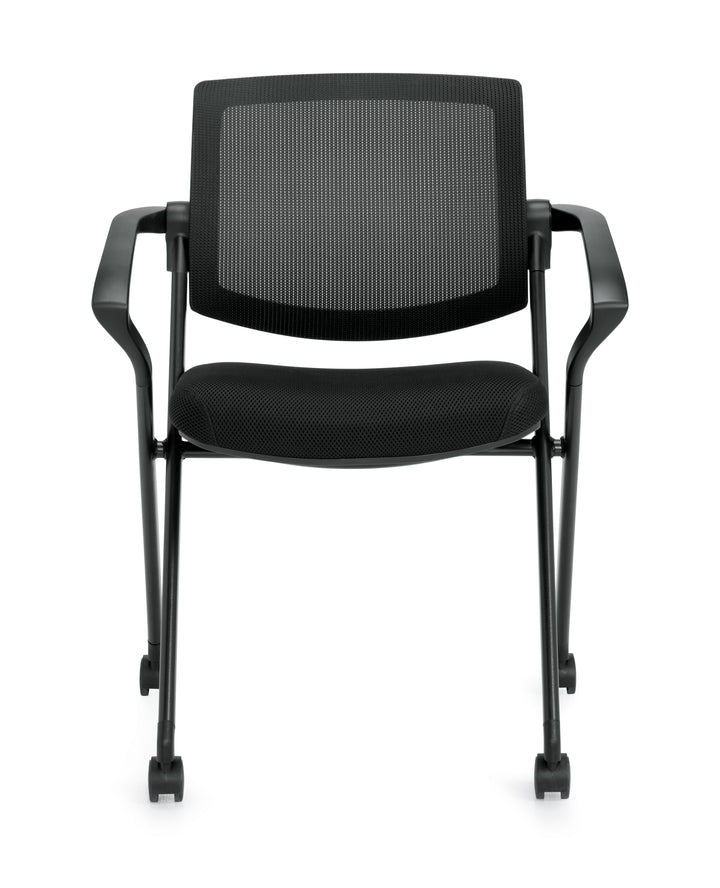 Mesh Back Flip Seat Nesting Chair - JD11340B-Guest and Stack Chair