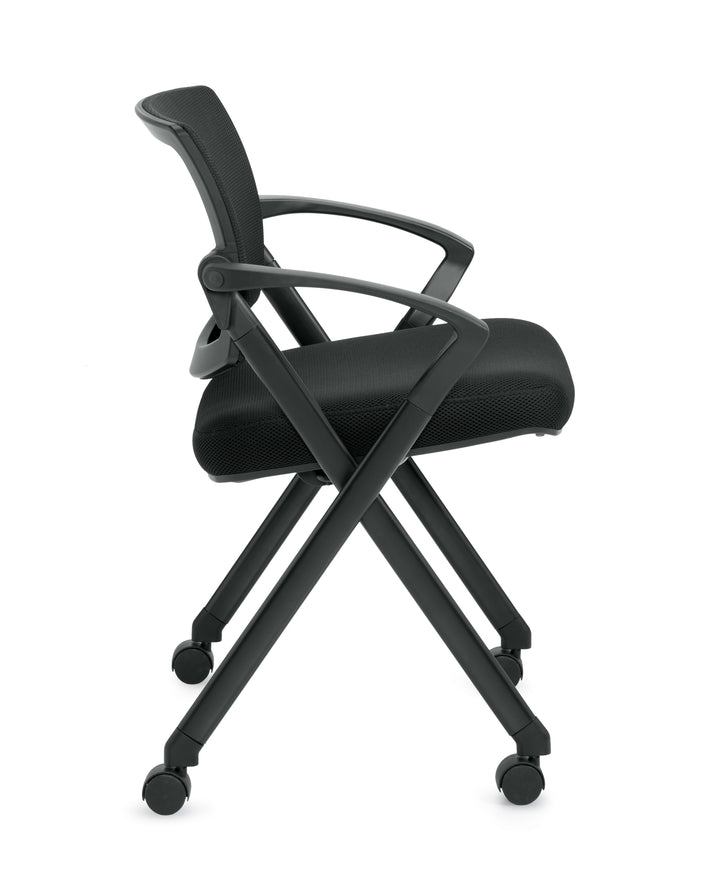Mesh Back Flip Seat Nesting Chair - JD11340B-Guest and Stack Chair
