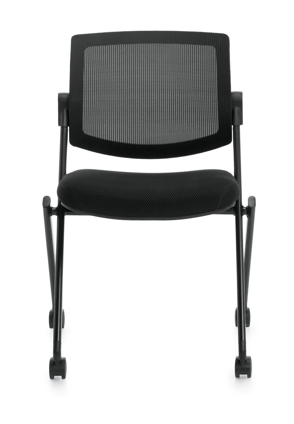 Mesh Back Flip Seat Armless Nesting Chair - JD11341B - Joe's Discount Office Furniture