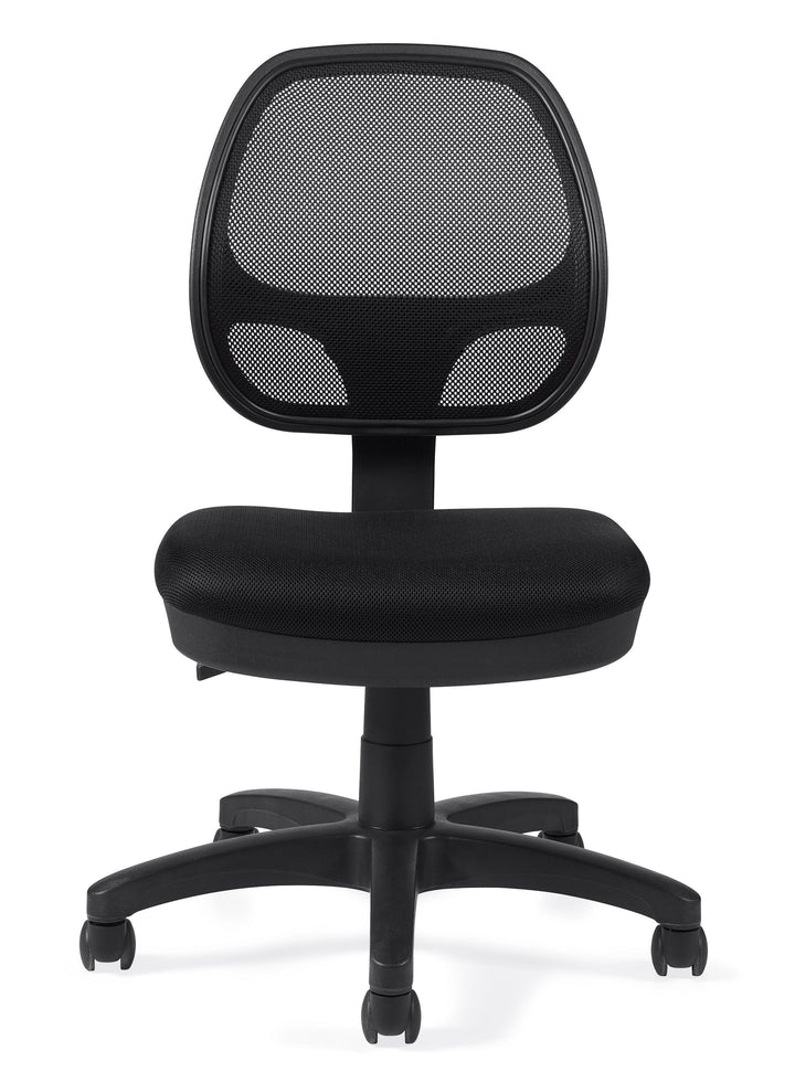 Mesh Back Armless Task Chair - JD11642B-Work and Task Chair