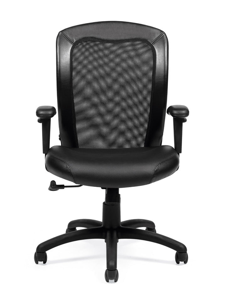 Luxhide Adjustable Mesh Back Ergonomic Chair - JD11692-Work and Task Chair