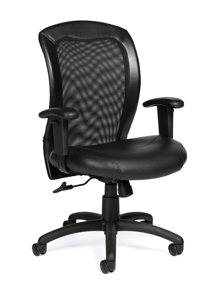 Luxhide Adjustable Mesh Back Ergonomic Chair - JD11692-Work and Task Chair