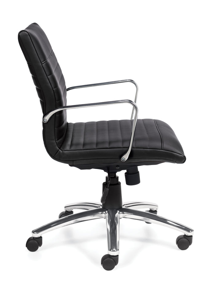 Mid Back Luxhide Executive Chair - JD11734B-Conference and Management Chair
