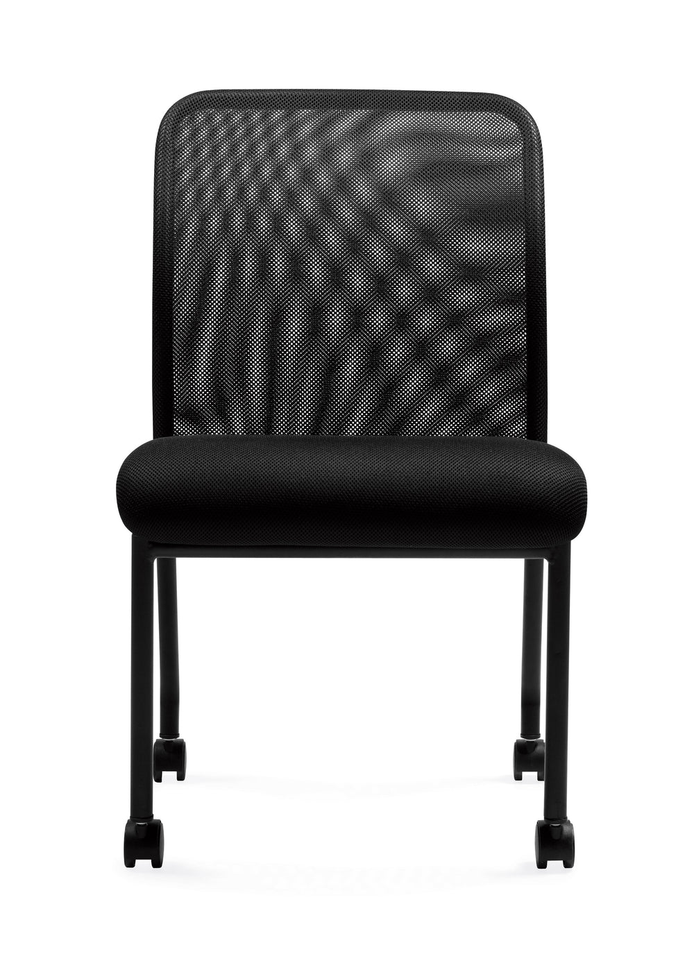 Armless Mesh Back Guest Chair with Casters - JD11761B - Joe's Discount Office Furniture