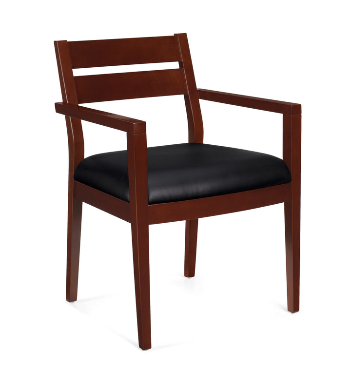 Cordovan Wood Guest Chair - JD11820B-CX-Guest and Stack Chair