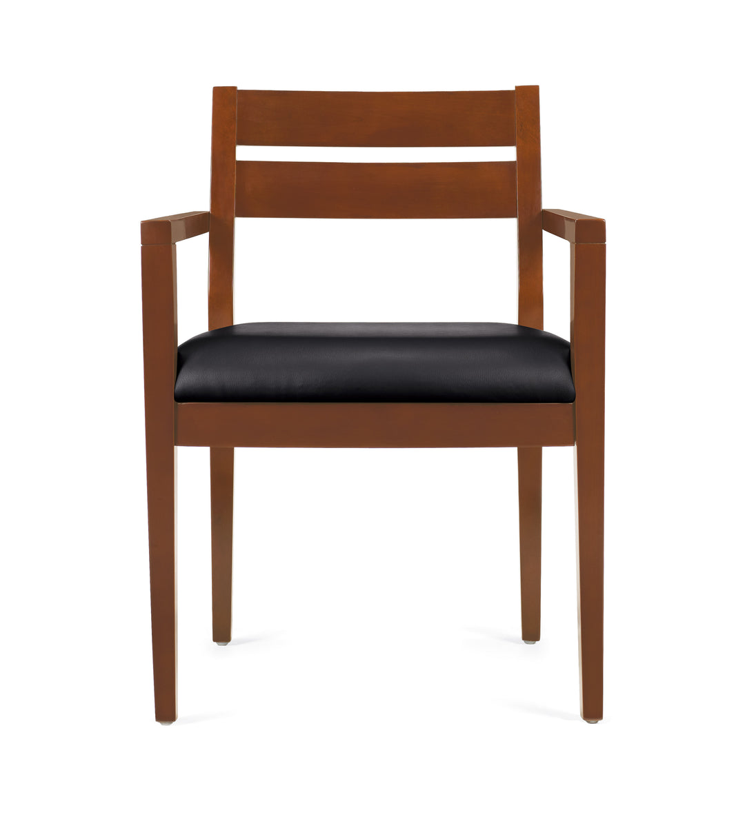 Toffee Wood Guest Chair w/ Leather Seat &amp; Wood Back - JD11820B-TH - List Price: $548-Guest and Stack Chair