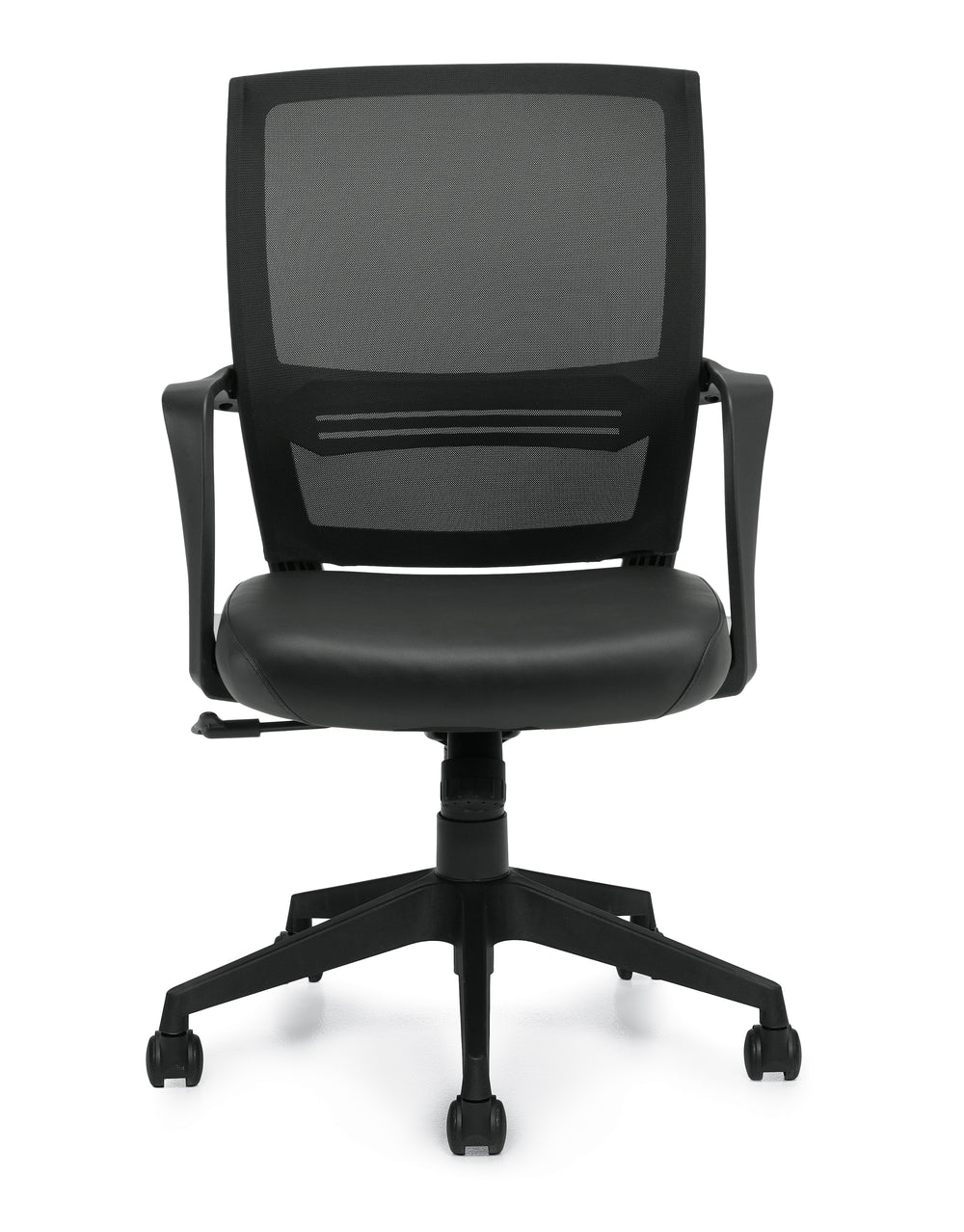 Low Back Mesh Back Tilter Chair with Luxhide Seat - JD13026B - Joe's Discount Office Furniture