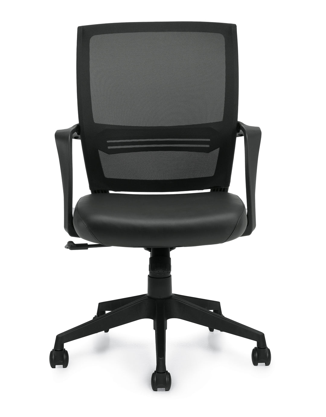Low Back Mesh Back Tilter Chair with Luxhide Seat - JD13026B-Conference and Management Chair