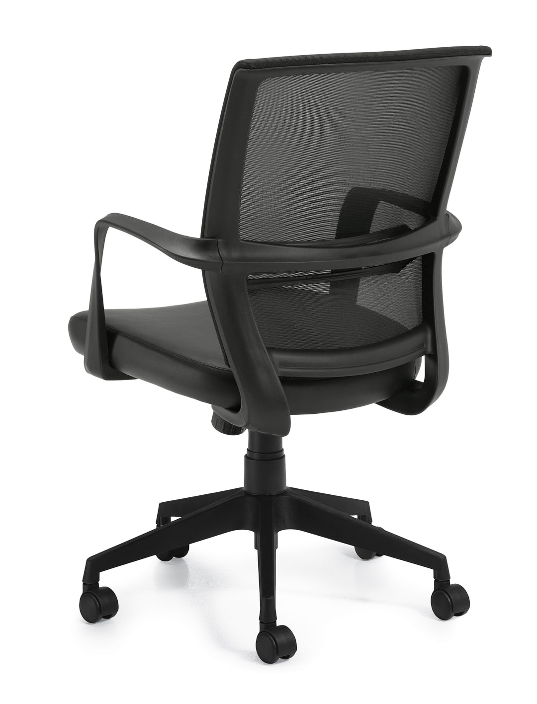 Low Back Mesh Back Tilter Chair with Luxhide Seat - JD13026B-Conference and Management Chair