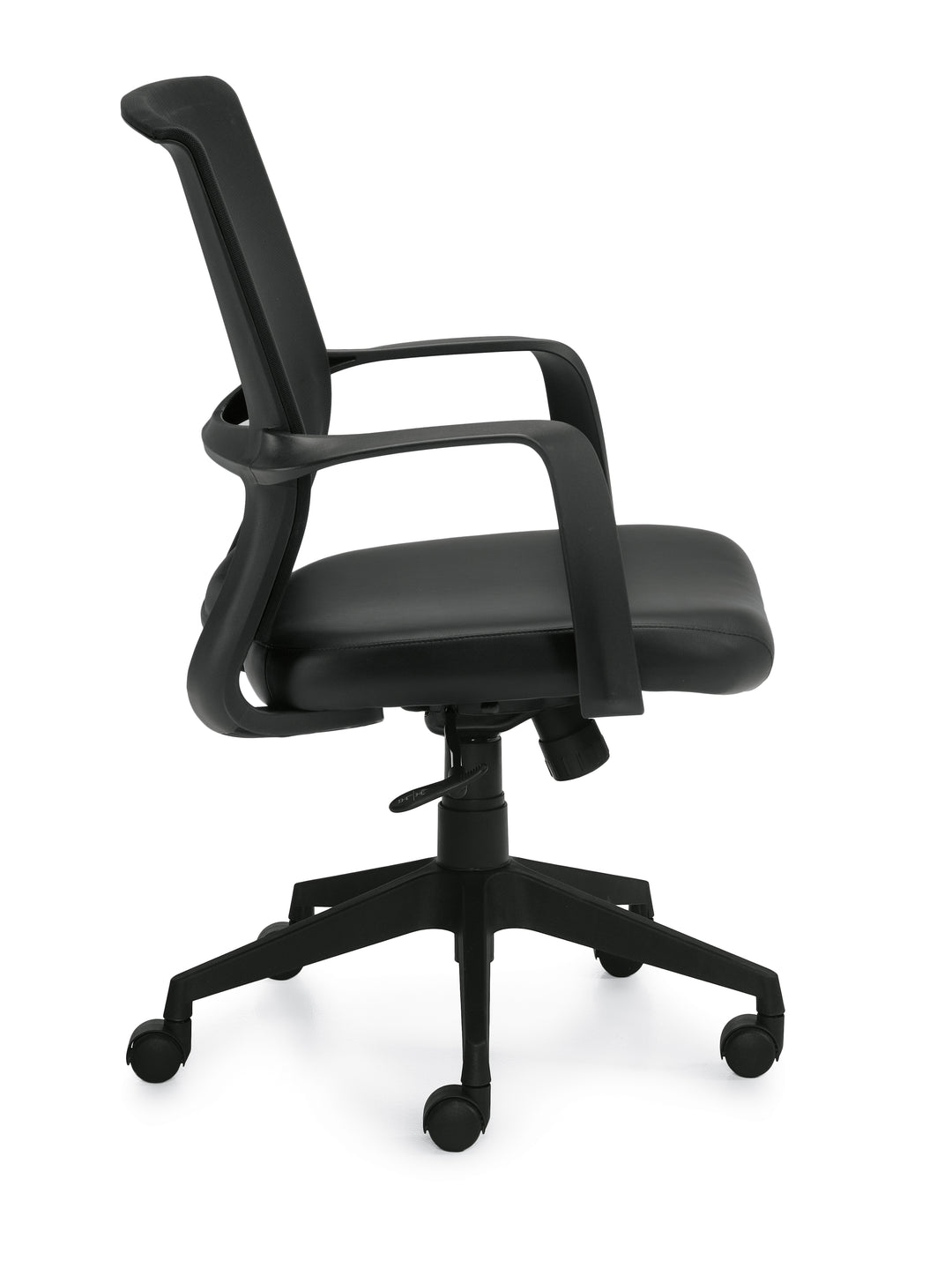Low Back Mesh Back Tilter Chair with Luxhide Seat - JD13026B-Conference and Management Chair