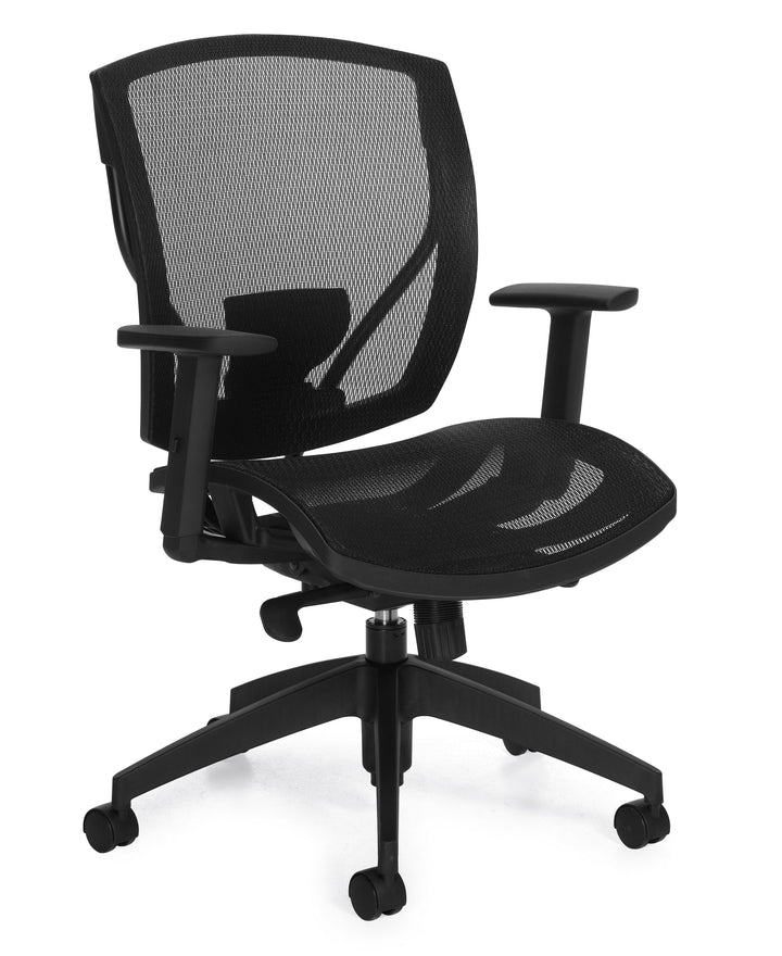 Mesh Seat Synchro-Tilter Chair - JD2821-Work and Task Chair