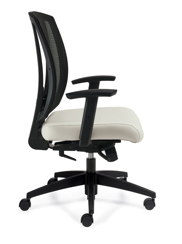 Upholstered Seat and Mesh Back Synchro-Tilter - JD3101-Work and Task Chair