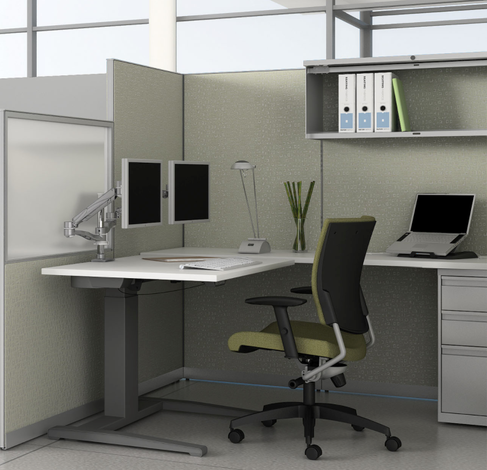 Global - Monitor Arms - Dual Screen - Double Extension - Height Adjustable Pole Base - (MON2SDEH) - List Price: $936 - Joe&