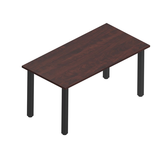 Square Post Rectangular Desk/Table (Black Legs)-Office Furniture