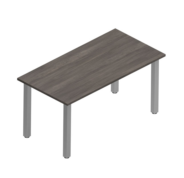 Square Post Rectangular Desk/Table (Tungsten Legs)-Office Furniture