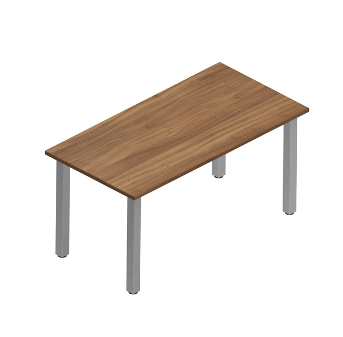 Square Post Rectangular Desk/Table (Tungsten Legs)-Office Furniture