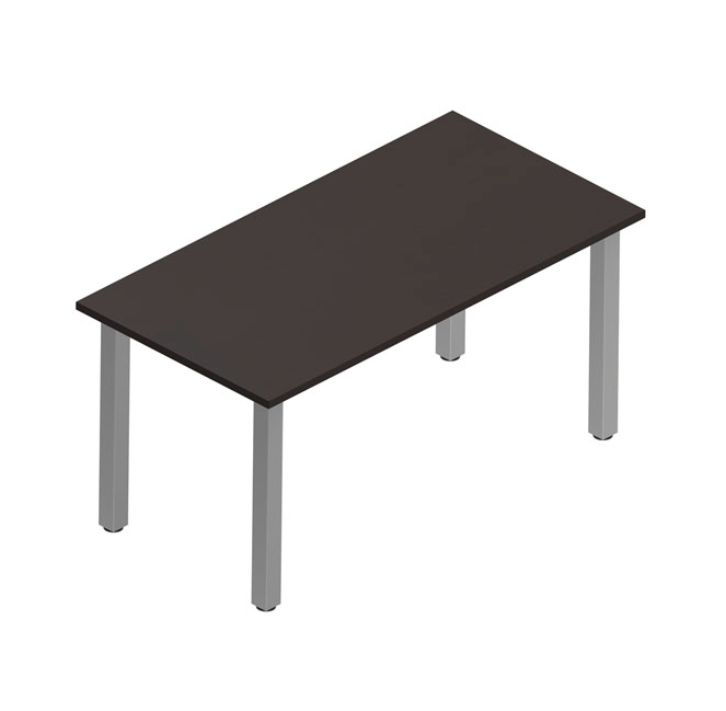 Square Post Rectangular Desk/Table (Tungsten Legs)-Office Furniture