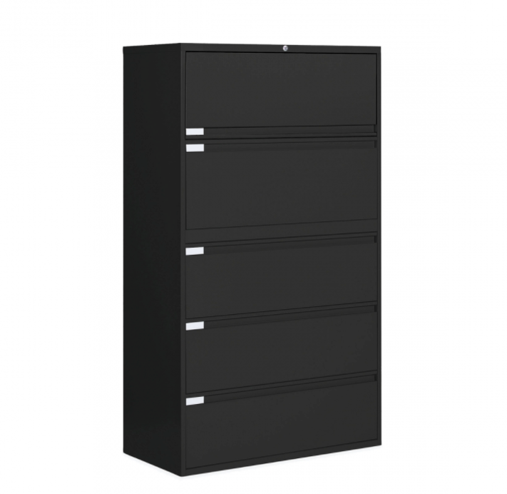 Brand New - ONLY 2 LEFT! - Global 5 Drawer Lateral File Cabinet - 42"W (9342P-5F1H) - Light Grey - Closeout Special Pricing