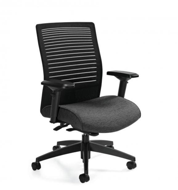 Global - Loover - Medium Back Weight Sensing Synchro-Tilter (2662-8)-Work and Task Chair