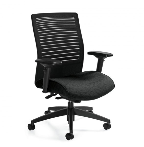 Global - Loover - Medium Back Weight Sensing Synchro-Tilter (2662-8)-Work and Task Chair