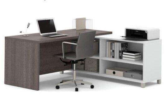 Global Furniture Group - Princeton - L-Shape w/ Open Shelving