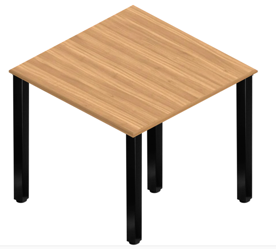 Square Post Leg Square Tables - Black Legs-Office Furniture