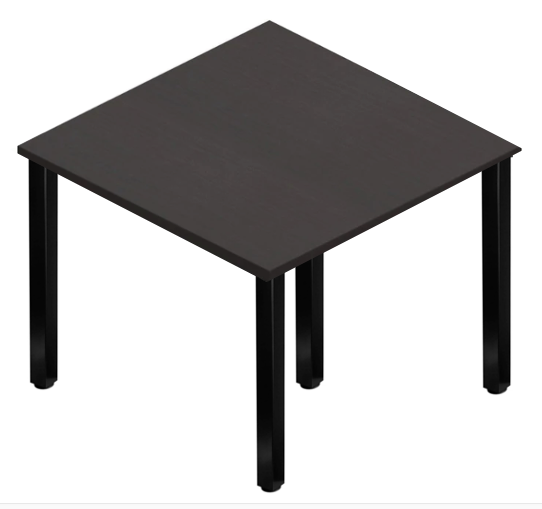 Square Post Leg Square Tables - Black Legs-Office Furniture