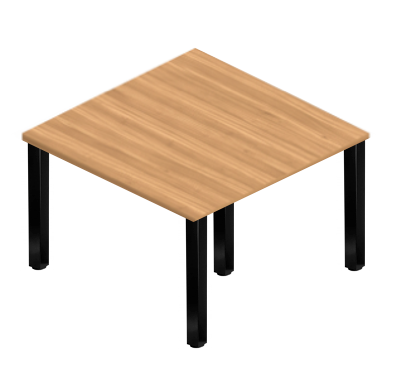 Square Post Square Coffee/Side Tables - Black Legs-Office Furniture