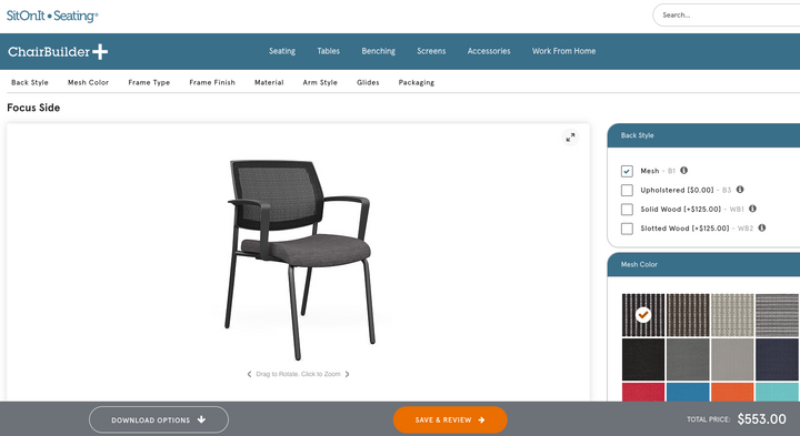 SitOnIt Seating Focus Side Chair - Brand New